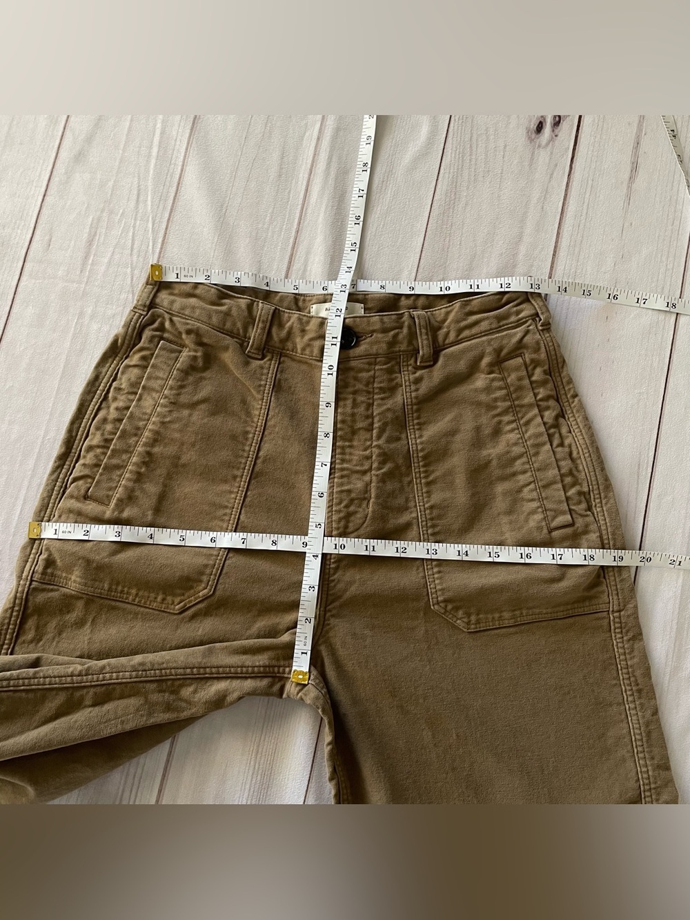 Billy Reid Moleskin Utility Capri Pants Women’s 4 Brown Straight Minimalist - Picture 11 of 14